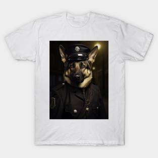 german shepard as police officer T-Shirt